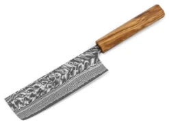 Damastmesser Nakiri 165 SG2, 63 Lagen, Olive -Geschäft Für Heimgeschirr damastmesser bunka 170 yoshimi kato kurosome 30 lagen 1 1