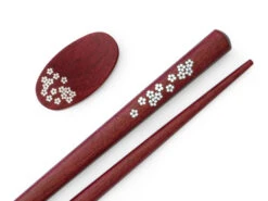 Essstäbchen Set Mit Ablage Sakura, Purple Heart -Geschäft Für Heimgeschirr essstaebchen set mit ablage sakura purple heart 1