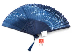 Handfächer Aino-cho, Blau -Geschäft Für Heimgeschirr handfaecher aino cho blau 1