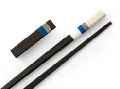 Japanische Essstäbchen Aoyama Blue, Ebenholz, Mit Ablage -Geschäft Für Heimgeschirr japanische essstaebchen aoyama blue ebenholz mit ablage 1