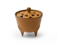 Japanisches Räuchergefäß Sakura, Gusseisen Orange