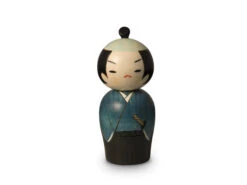 Kokeshi: Holzfigur Samurai -Geschäft Für Heimgeschirr kokeshi holzfigur samurai 1