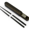 Premium Essstäbchen Set, Teilbar, Mit Ebenholz Case