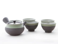 Teeservice Kurofukugata Midorierimaki, 6-teilig -Geschäft Für Heimgeschirr teeservice kurofukugata midorierimaki l 1