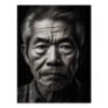 Wandbild Portrait Kajiya #1, Japanischer Schmied, Schwarz-weiß, 3:4