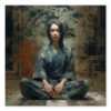 Wandbild Zazen #3, Japanische Meditation, Farbig, 1:1 -Geschäft Für Heimgeschirr wandbild zazen 3 japanische meditation farbig 1 1 17