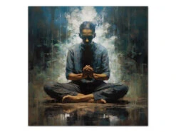 Wandbild Zazen #4, Japanische Meditation, Farbig, 1:1 -Geschäft Für Heimgeschirr wandbild zazen 4 japanische meditation farbig 1 1 17 1